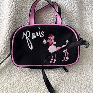Mary Kate And Ashley Paris poodle makeup shoulder bag